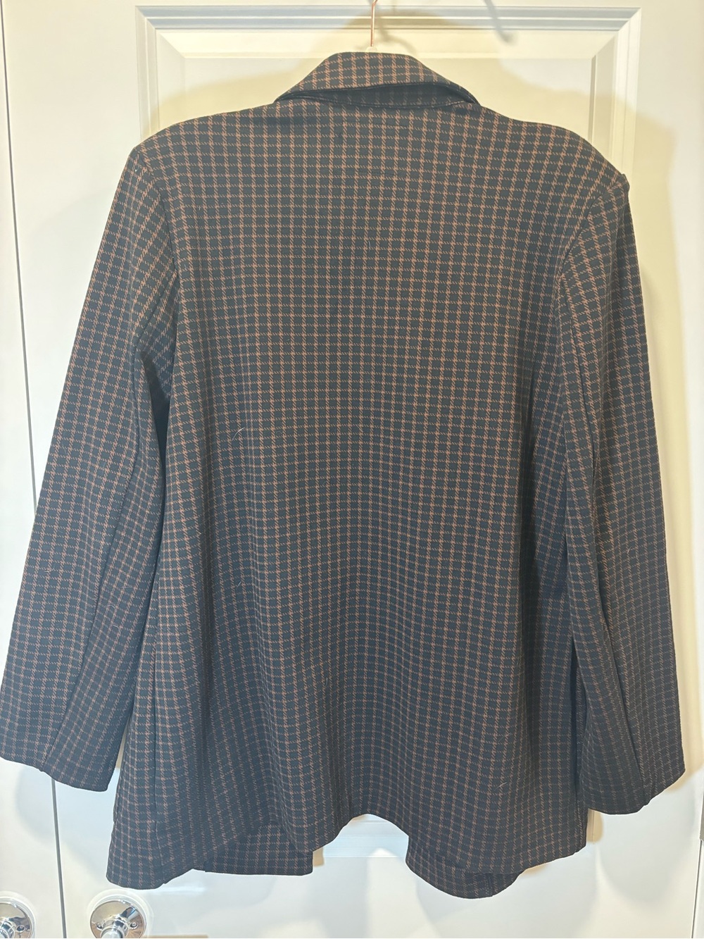 Sanctuary Brown and Black Checked Blazer Jacket - Picture 2 of 5